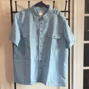 JOHN Blair Vintage Button Up Navigator Pilot Short Sleeve Shirt XLG